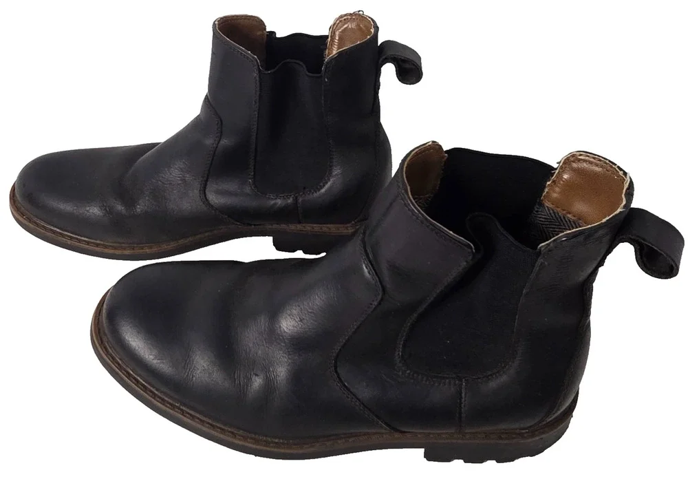 G.H. Bass Charles Mens 8M Black Leather Waterproof Chelsea Ankle Boots